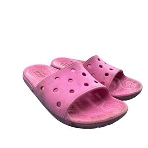 Croc kids, pink Slide Sandals